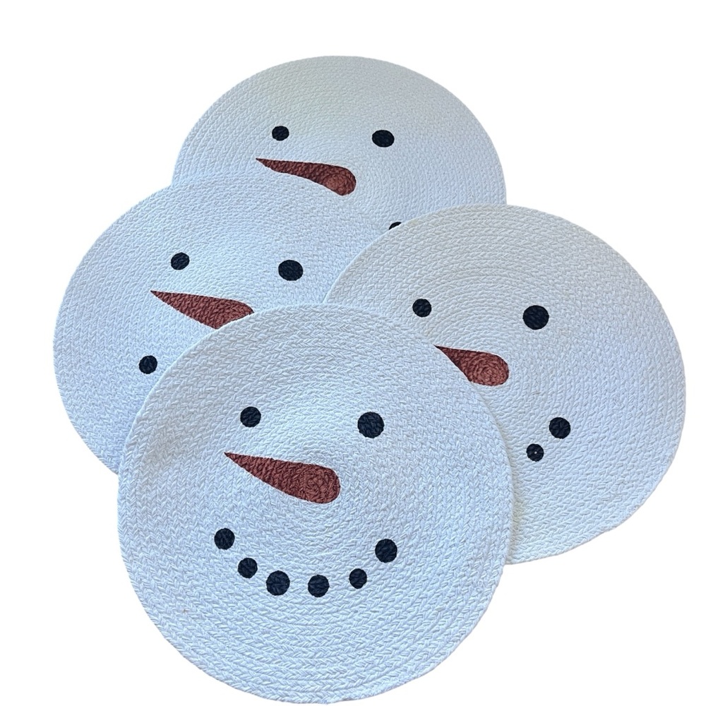 Set of 4 Snowman Platemats